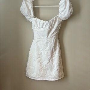 Zara white eyelet short sundress SIZE: SMALL